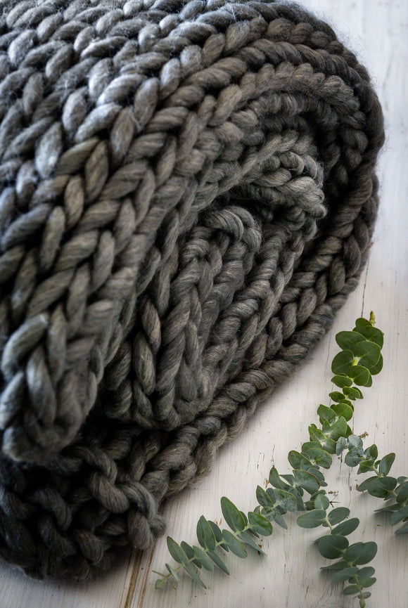 Charcoal Chunky Knit Throw By Retreat Home Shopping Retreat Home 