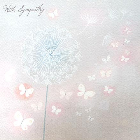 Paperlink With Sympathy Greeting Card - ash-dove