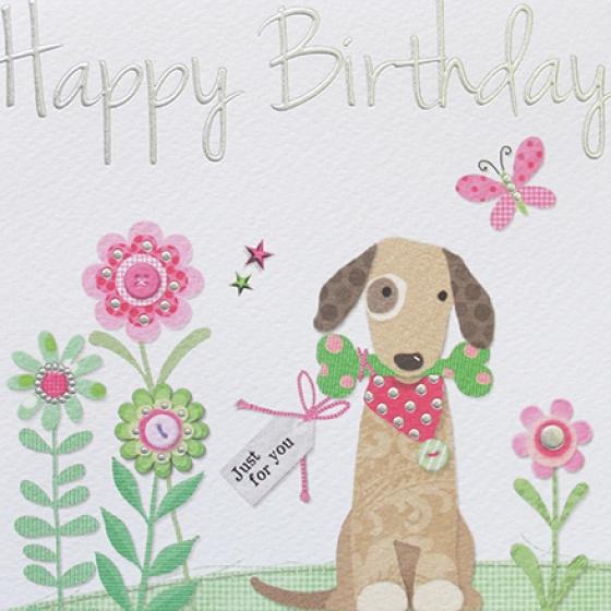 Birthday Dog Greeting Card by Paperlink - ash-dove