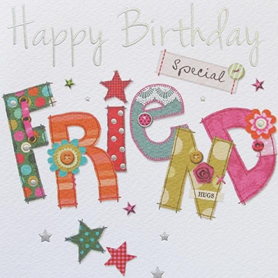 Paperlink Special Friend Birthday Greeting Card - ash-dove