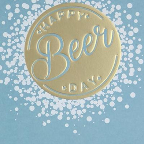 Paperlink Happy Beer Day Birthday Greeting Card - ash-dove