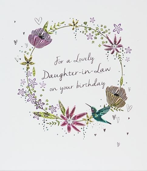 Daughter-in-Law Birthday Greeting Card by Paperlink - ash-dove