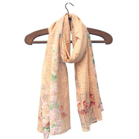 The Aviary Flamingo Scarf by Disaster Designs - ash-dove