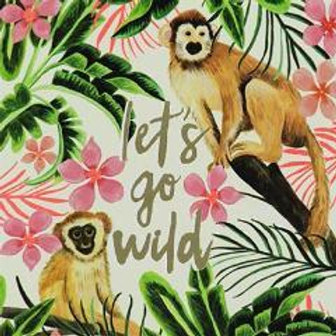 Paperlink Lets Go Wild Greeting Card - ash-dove