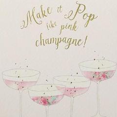 Paperlink Make it Pop like pink champagne Greeting card - ash-dove