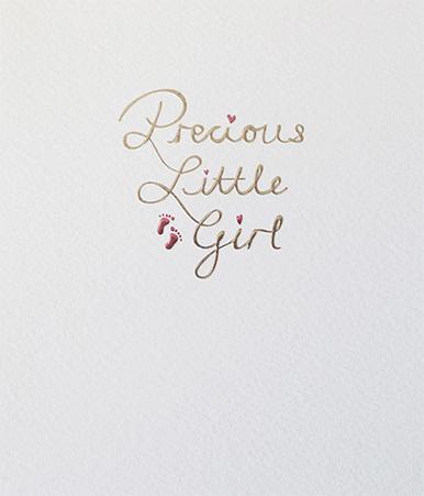 Paperlink Precious Little Girl greeting card - ash-dove