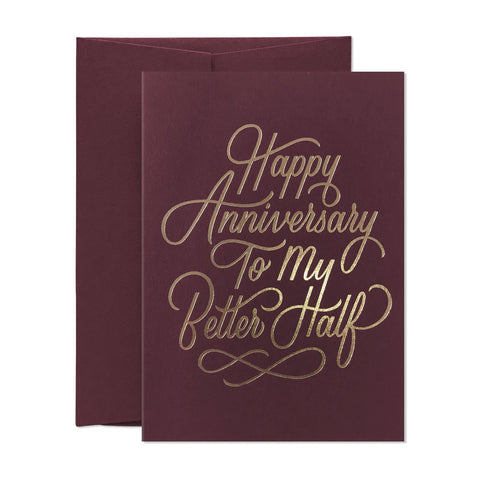 Wedding Anniversary My Better Half Greeting Card Greeting Cards Card Nest 