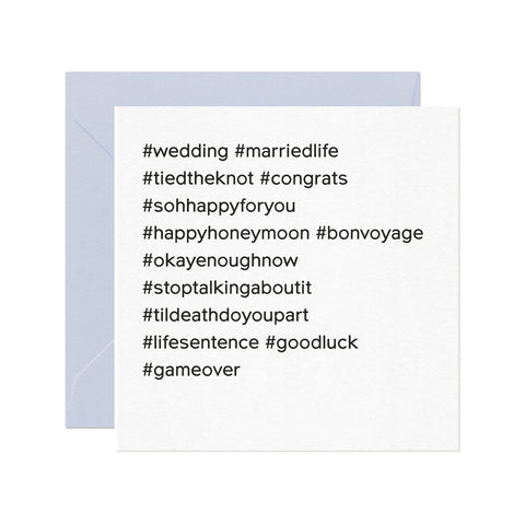 Card Nest Hash Tag Wedding Card - ash-dove