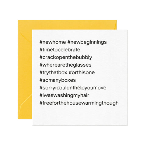 Card Nest Hash Tag New Home Card - ash-dove