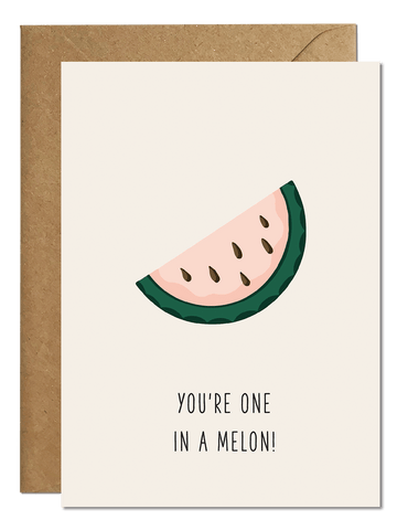 One in a melon Card Greeting Cards Ricicle Cards 