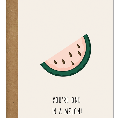 One in a melon Card Greeting Cards Ricicle Cards 