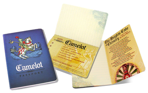 Inside of Camelot Passport Notebook 
