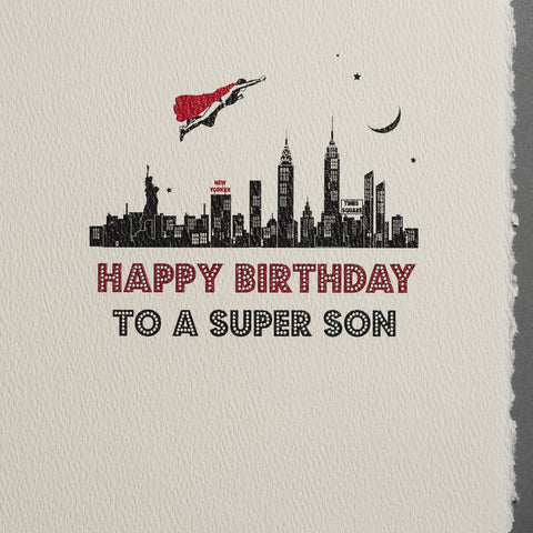 Super Son Birthday Card by Five Dollar Shake Greeting Cards Five Dollar Shake 