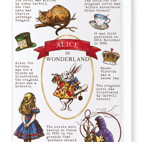 Alice In Wonderland Card by Ezen Design Greeting Cards Ezen Design 