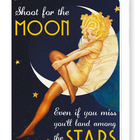 Shoot for the Moon Card by Ezen Design Greeting Cards Ezen Design 