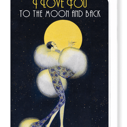 Love you to the moon Card by Ezen Design Greeting Cards Ezen Design 