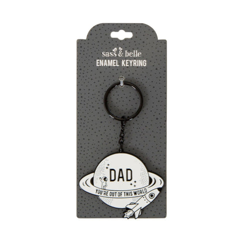 Keyring for Dad You're Out of this World  by Sass & Belle - ash-dove