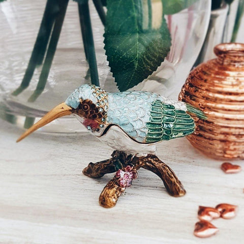 London Ornament's Bird Trinket Box - ash-dove