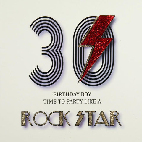 30 Rock Star Birthday Card by Five Dollar Shake Greeting Cards Five Dollar Shake 