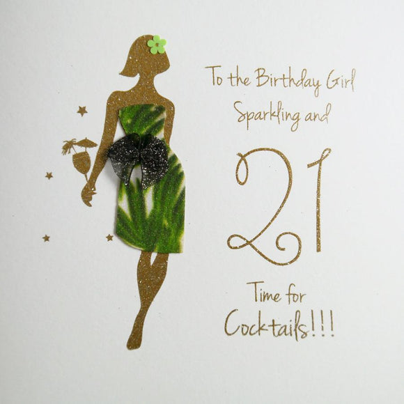 21st Birthday Girl Card by Five Dollar Shake Greeting Cards Five Dollar Shake 
