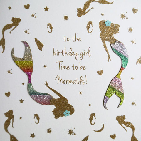 Mermaid Birthday Card by Five Dollar Shake Greeting Cards Five Dollar Shake 