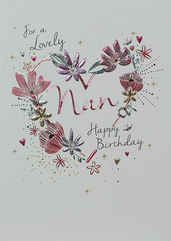 Lovely Nan Birthday Card by Paperlink Greeting Cards Paperlink 