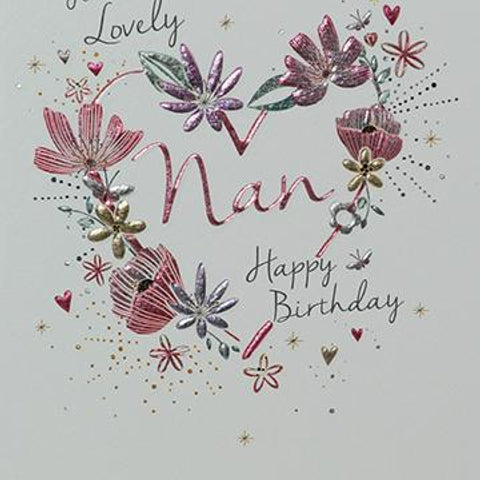 Lovely Nan Birthday Card by Paperlink Greeting Cards Paperlink 