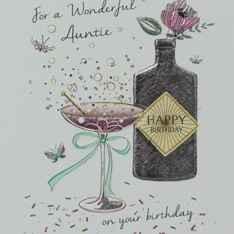 Wonderful Auntie Birthday Card Greeting Cards Paperlink 