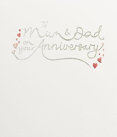 Mum and Dad Anniversary greeting card by paperlink Greeting Cards Paperlink 