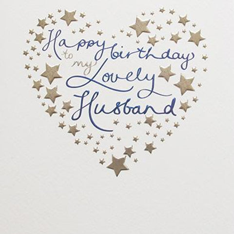 Lovely Husband Birthday Card With Gold Foil Greeting Cards Paperlink 