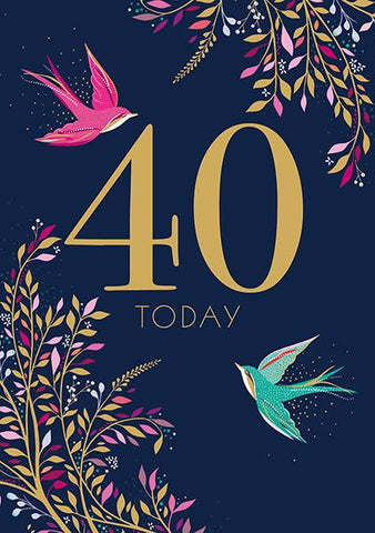 40 Today Birthday Card Greeting Cards The Artfile 