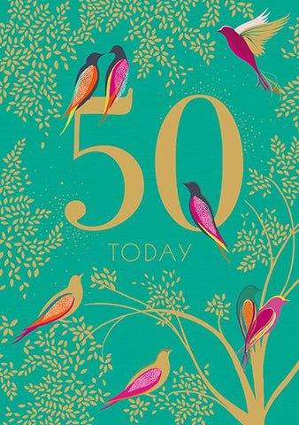 50 Today Birthday Card Greeting Cards The Artfile 