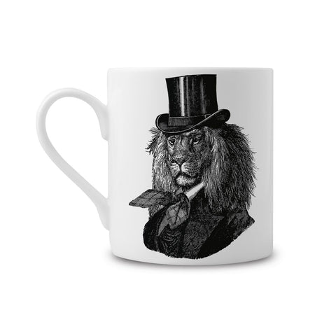 Chase & Wonder Dandy Lion Fine China Mug - ash-dove