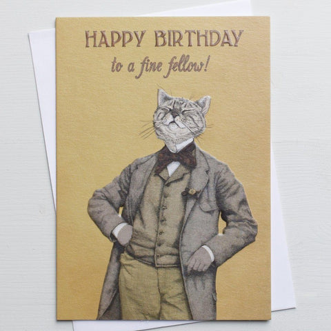 The Artfile Fine Fellow greeting card - ash-dove