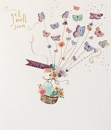 PaperLink Greeting Card Get Well Soon - ash-dove