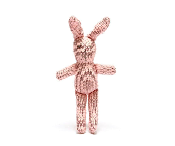 Best Years Pink rattle bunny - ash-dove