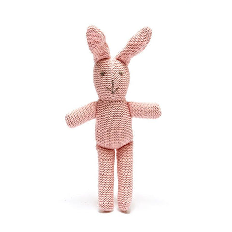 Best Years Pink rattle bunny - ash-dove