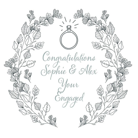 Personalised Engagement Ring Card by Ash & Dove - ash-dove