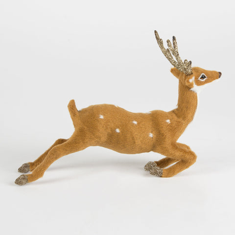 Horace the Bounding Stag with Glitter Antlers Decoration by Sass & Belle - ash-dove