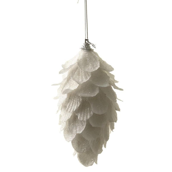 Heaven Sends Hanging Feather Look Christmas Decoration - ash-dove