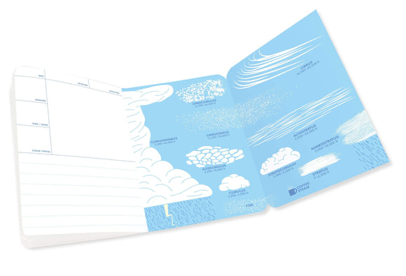 Cloud Spotting and Weather A5 Notebook, Wild Blue Yonder Journal, Dorm Gift for Students, Fun Back to School Gift Idea, someone_else 