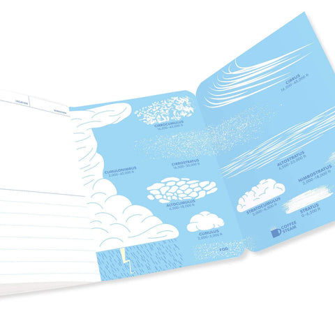 Cloud Spotting and Weather A5 Notebook, Wild Blue Yonder Journal, Dorm Gift for Students, Fun Back to School Gift Idea, someone_else 