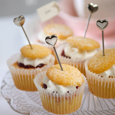 Silver Heart Picks Gift In A Box, Sweet Table Wedding Cup Cakes Decorations, Party Decor For Lockdown Birthdays, Best Friend Gift For Cakes someone_else 