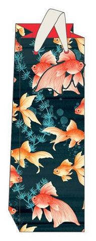 GoldFish Gift Bag Bundle, 2 x Fishing Lovers Birthday Present Wrapping, Die  Cut Koi Carp Fish Gift Tag, Japanese Fish Gift Bag Set