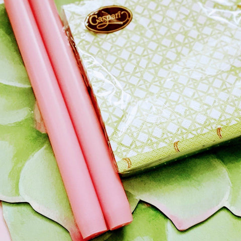 Green Trellis Luncheon Paper Napkins, 20 x Boho Vibe Bamboo Effect Party Napkins, Paper Napkins For Weddings, Boho Festival Napkins someone_else 