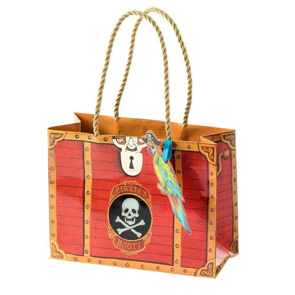 Skull Pirate Party Gift Bag, Skull And Cross Bones bags, Themed Birthday Gift Bag, Pirate Goodie Bag, Treasure Chest Kids Party Bags, someone_else 