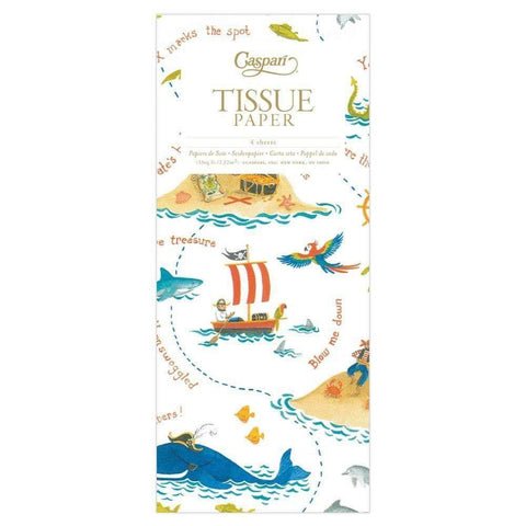 Pirate Party Tissue Paper Pack, 4 Sheets Of Treasure Hunt Gift Wrapping, Kids Birthday Present Paper, Pirate Baby Shower Gift Wrap someone_else 