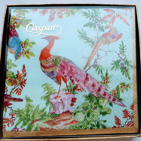 40 Chelsea Birds Boxed Cocktail Paper Napkins By Caspari someone_else 
