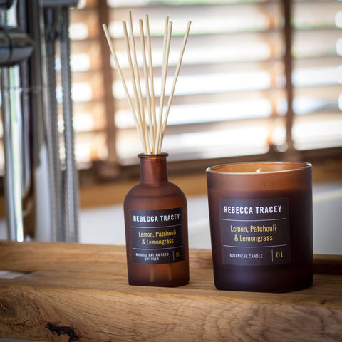 Lemon, Patchouli & Lemongrass Candle by Rebecca Tracey Shopping,Gifts,Candles Rebecca Tracey 