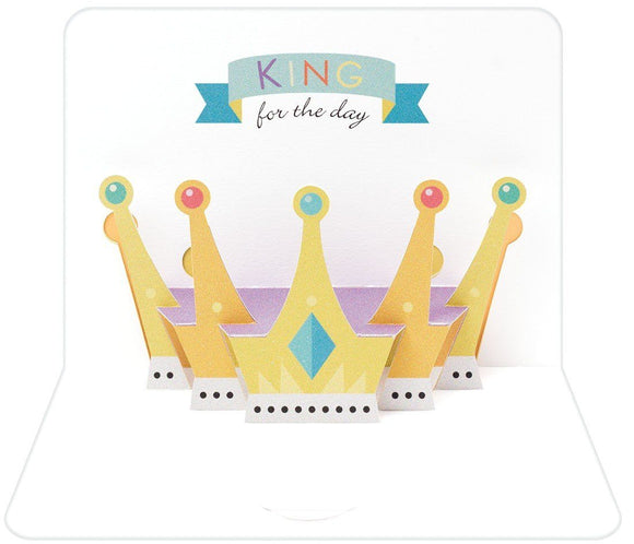 King For A Day  Form Pop Up Greeting Card by The Artfile - ash-dove